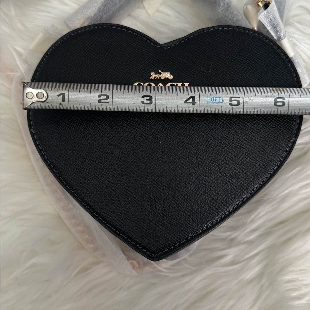 Coach Heart-Shaped Black Crossbody Bag - Picture 11 of 12